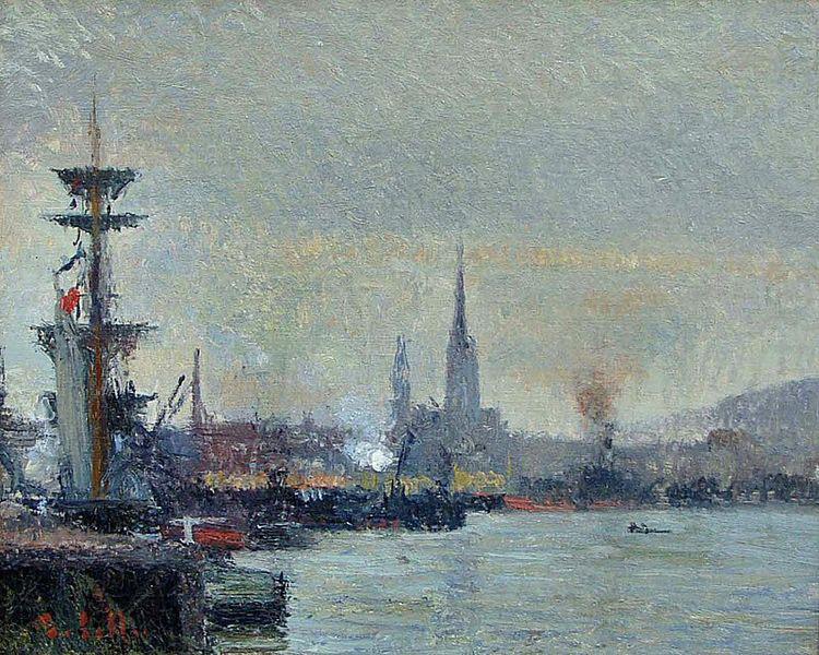 Joseph Delattre Le Port de Rouen china oil painting image